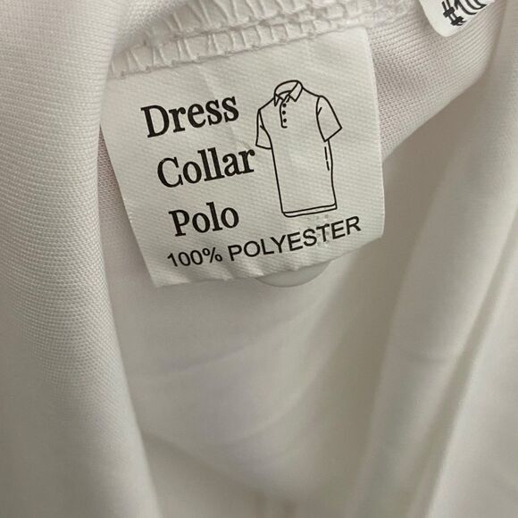 Collars & Co Polo Shirt Men XL White Long Sleeve Button Up Dress Collar NEW - Picture 6 of 8